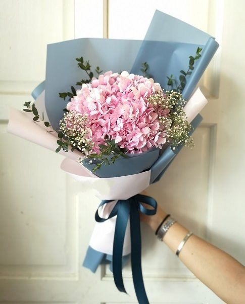 Hoa cẩm tú cầu màu xanh thể hiện sự lạnh lùng