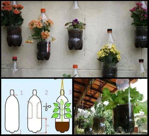 Cách làm chậu hoa treo bằng chai nhựa