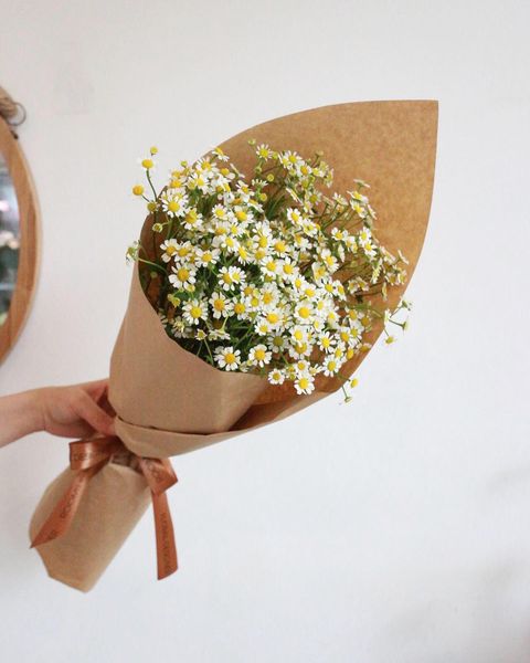 Cách bó hoa cúc tana bằng giấy xi măng là cách tiết kiệm nhất hiện nay