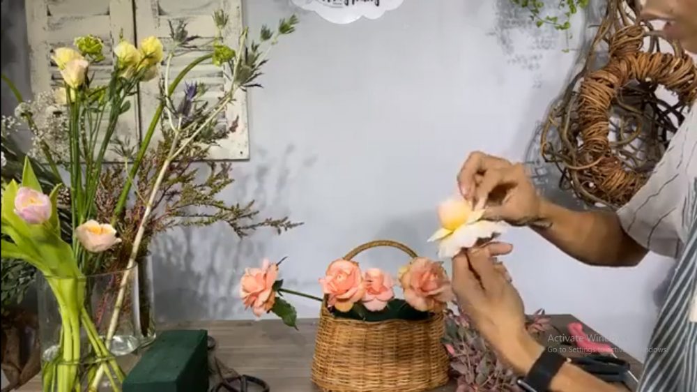 Hướng dẫn cắm giỏ hoa 3D phong cách Hàn Quốc mới nhất 